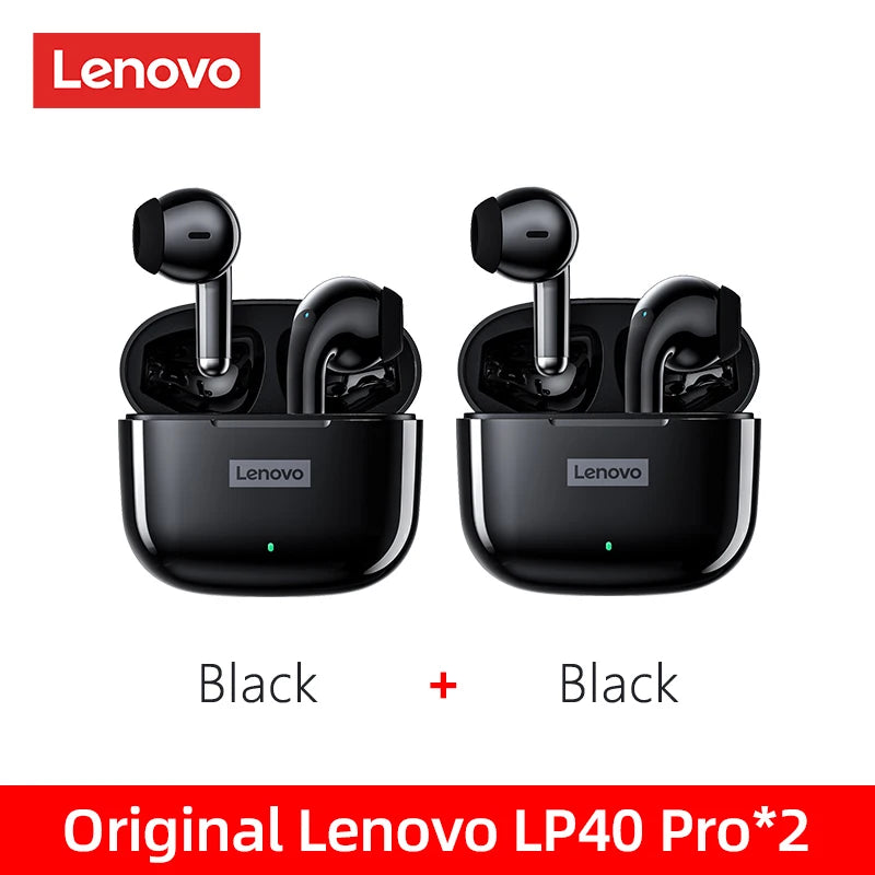 100%Original Lenovo LP40 Pro TWS Earphones Wireless Bluetooth 5.1 Sport Noise Reduction Headphones Touch Control 250mAH 2022 New