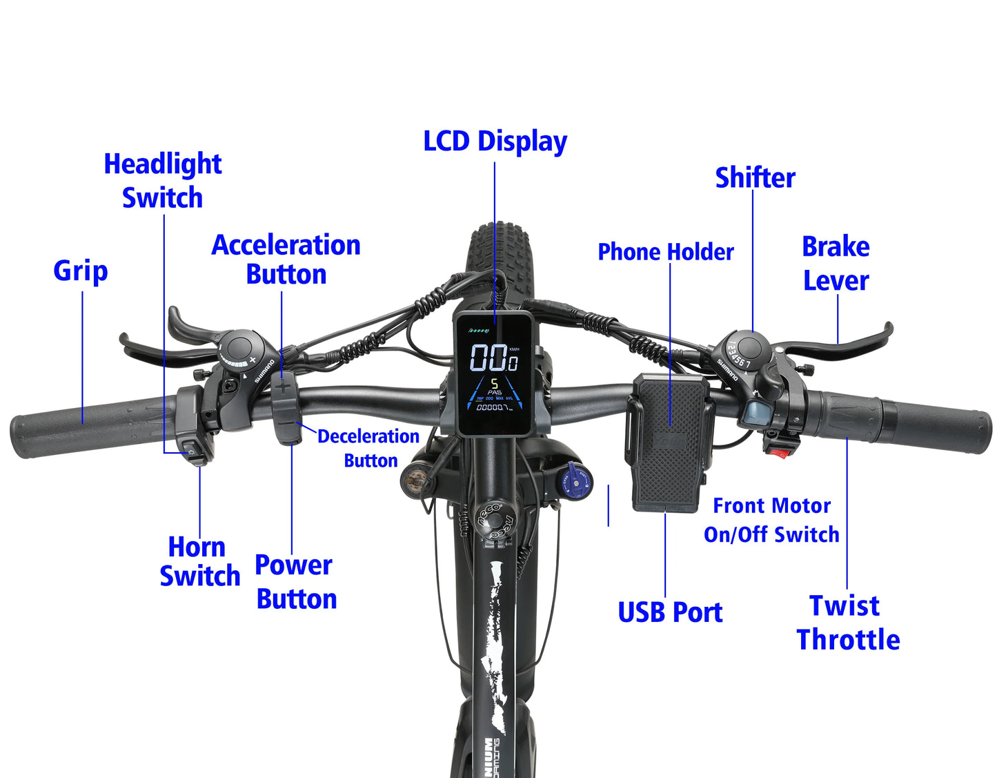 Electric Bike 2000W Dual Motor 48V23AH Lithium Battery E Bike Hydraulic Disc Brake 26 Inch All-terrain Fat Tire Electric Bicycle