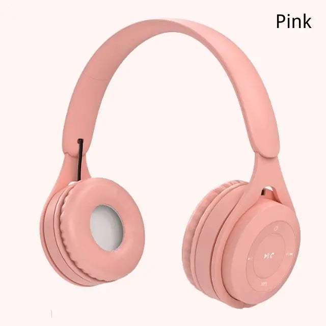 Wireless Bluetooth Headphone Macaron Headphones Stereo Headband Gaming Headset with Mic Gamer Girl Gift for Mobile Tablet