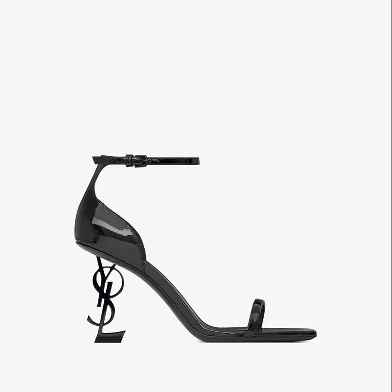 2025 Summer New Women's Sexy Black High Heels Sexy Comfortable Elegant Shallow Shoes Temperament Open Toe with Party Shoes