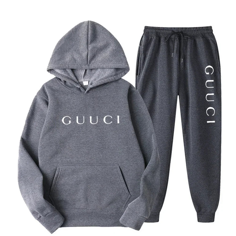 men's and women's hoodie + jogging pants two-piece set