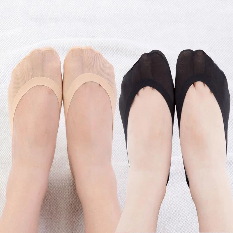 30pairs Summer Short Socks Women Invisible Thin Boat Socks Female Non-slip Seamless Ice Silk Ankle Sox High Heels Slippers Sock