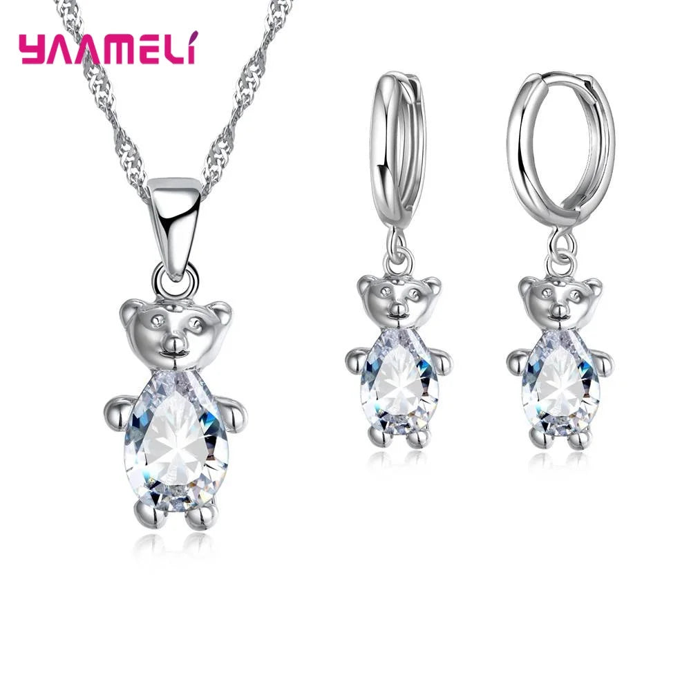34 Designs Big Promotion 925 Sterling Silver Jewelry Set for Woman Girl Pearl Rhinestone Zircon Pendant Necklace Earrings Chain