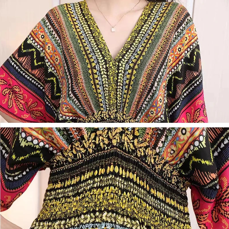 Elegant Sweet Bohemian Style V-neck