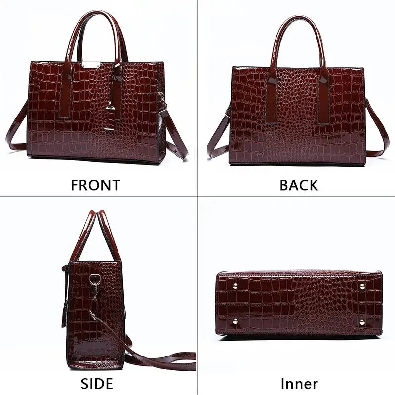 Crocodile Print Handbags Purse Tote