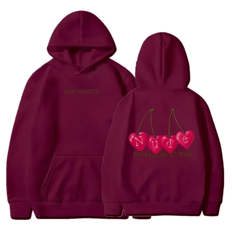 Nude Project Women's Thin Hoodie, Brand Sweatshirts, Y2K Clo