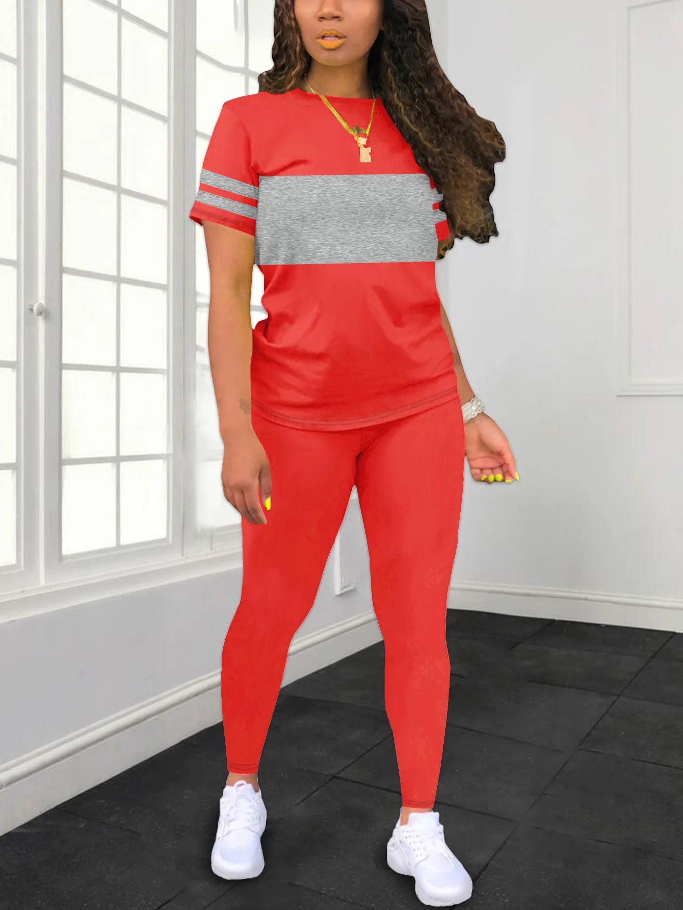 Women's Summer Casual Set Fashionable Comfortable Ensemble Ladies Clothing Outfit