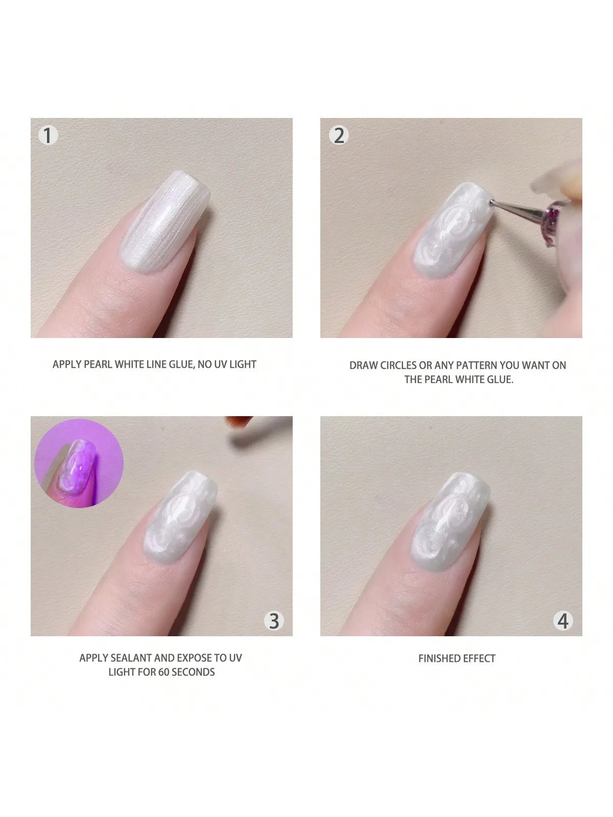 15ML Pearl White Thread Gel Nail Polish UV/LED Soak Off Gel, Gift For Women And Suitable For Home Nail Salon For Wedding Gift