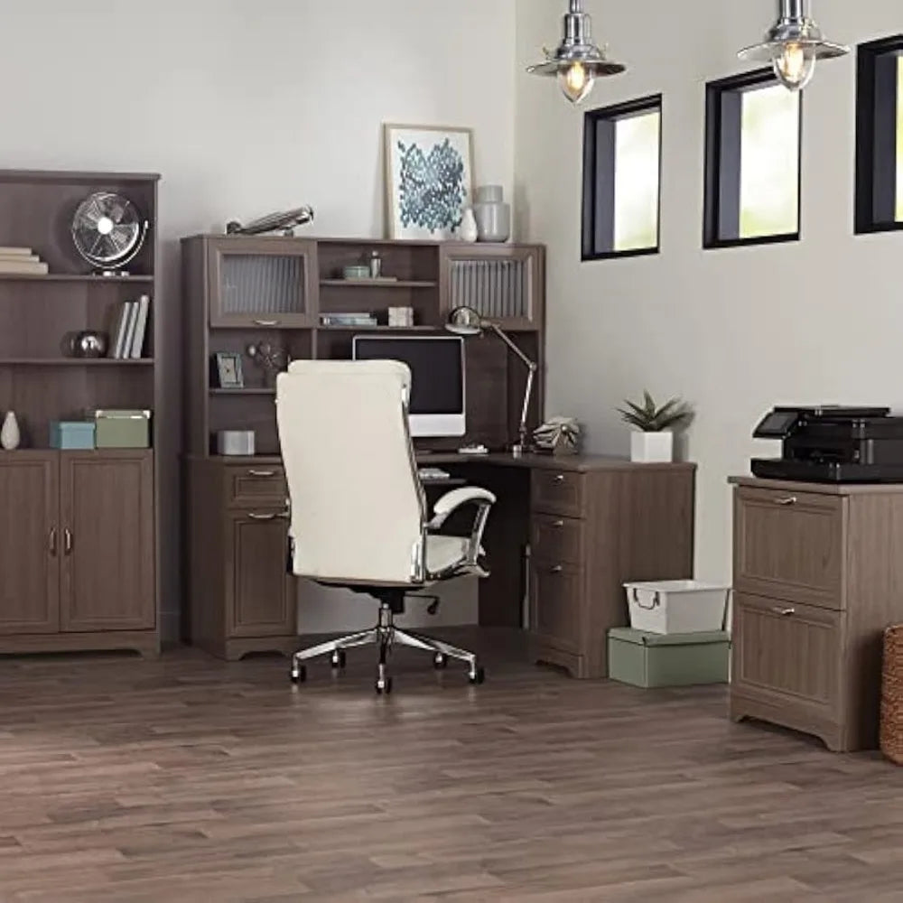® Magellan 59"W L-Shape Corner Computer Desk, Gray