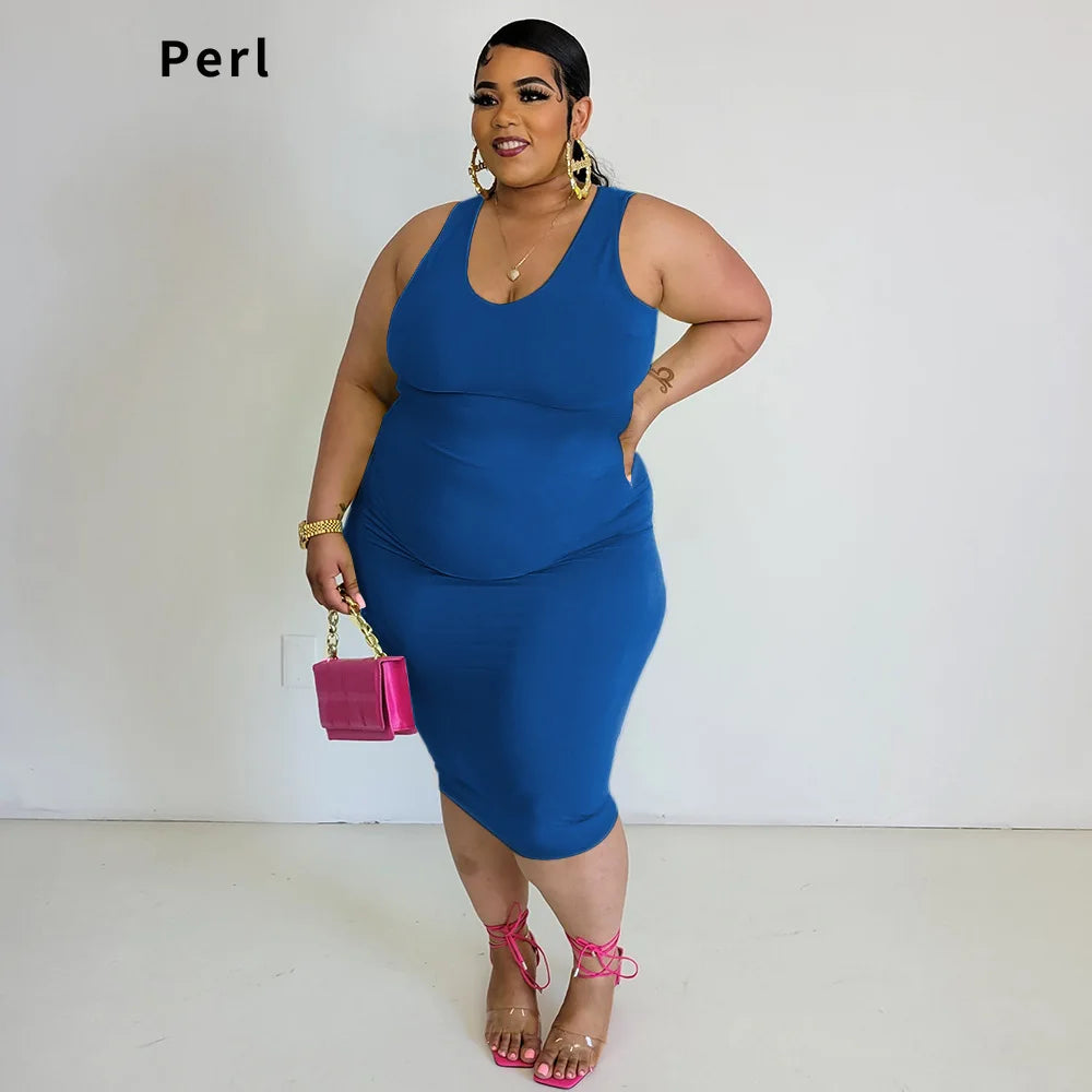 Round Neck Curved Dress