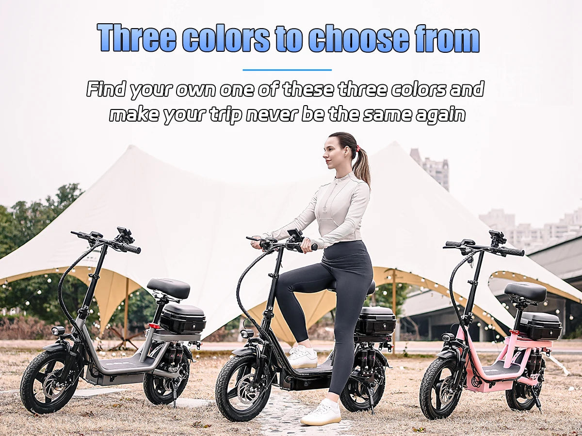 Folding Electric Scooter for Adults, 700W Peak Motor 48V 17.5Ah 300lbs Max Load,10 Full Shock Foldable Motor EScooter Absorption