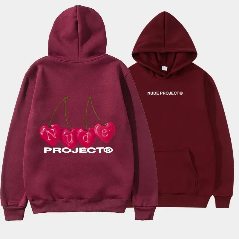Nude Project Women's Thin Hoodie, Brand Sweatshirts, Y2K Clo