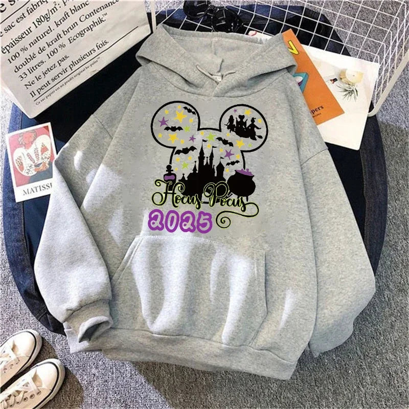 2025 Disney Mickey Minnie Family Vacation Printed Hoodie Autumn My First Disney Trip Pullover Tops Women Casual Sweatshirt