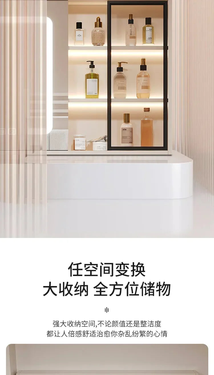 Show Service Bathroom Cabinet Jewelry Mirror Sink Makeup Washbasin Shelves Space Saving Ergonomic Vestidores Backyard Furniture