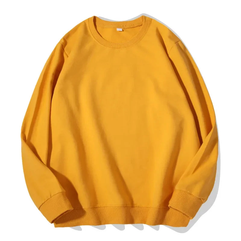 Spring Autumn Womens Sweatshirt 2025 O-neck Solid Harajuku Pullovers Multicolor Casual Cotton Woman Sweatshirts Knit Streetwear
