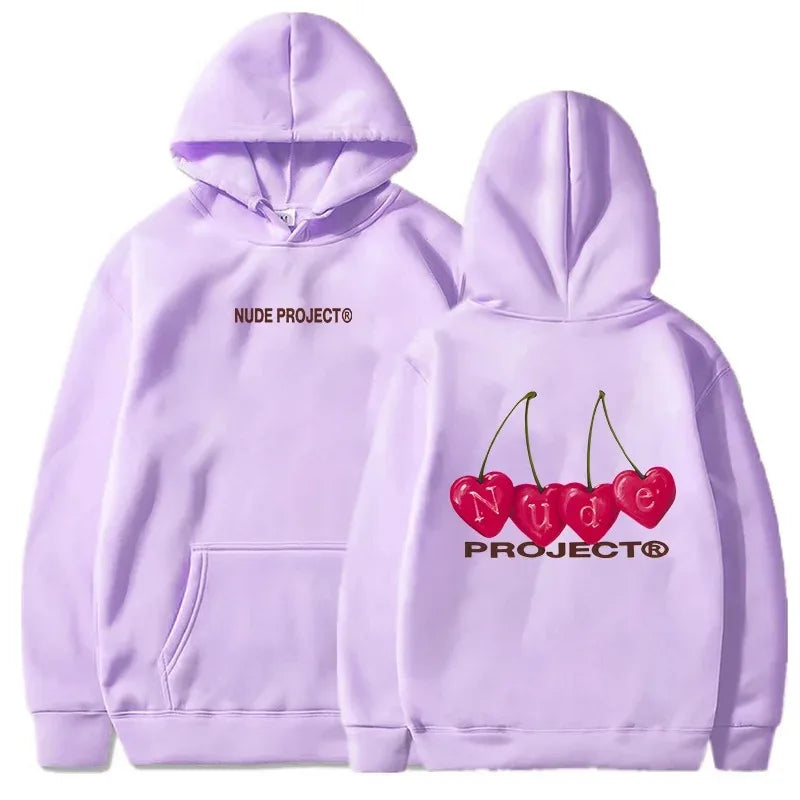 Nude Project Women's Thin Hoodie, Brand Sweatshirts, Y2K Clo