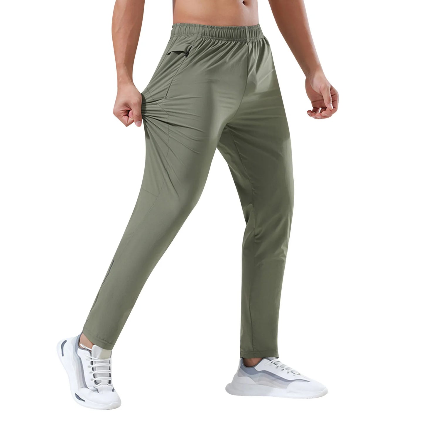 Loose Thin Ice Silk Outdoor Business Casual Pants For Men