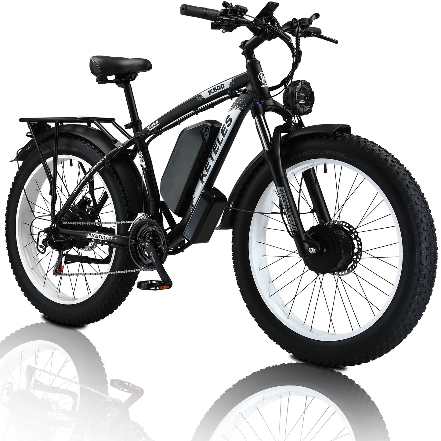Electric Bike 2000W Dual Motor 48V23AH Lithium Battery E Bike Hydraulic Disc Brake 26 Inch All-terrain Fat Tire Electric Bicycle