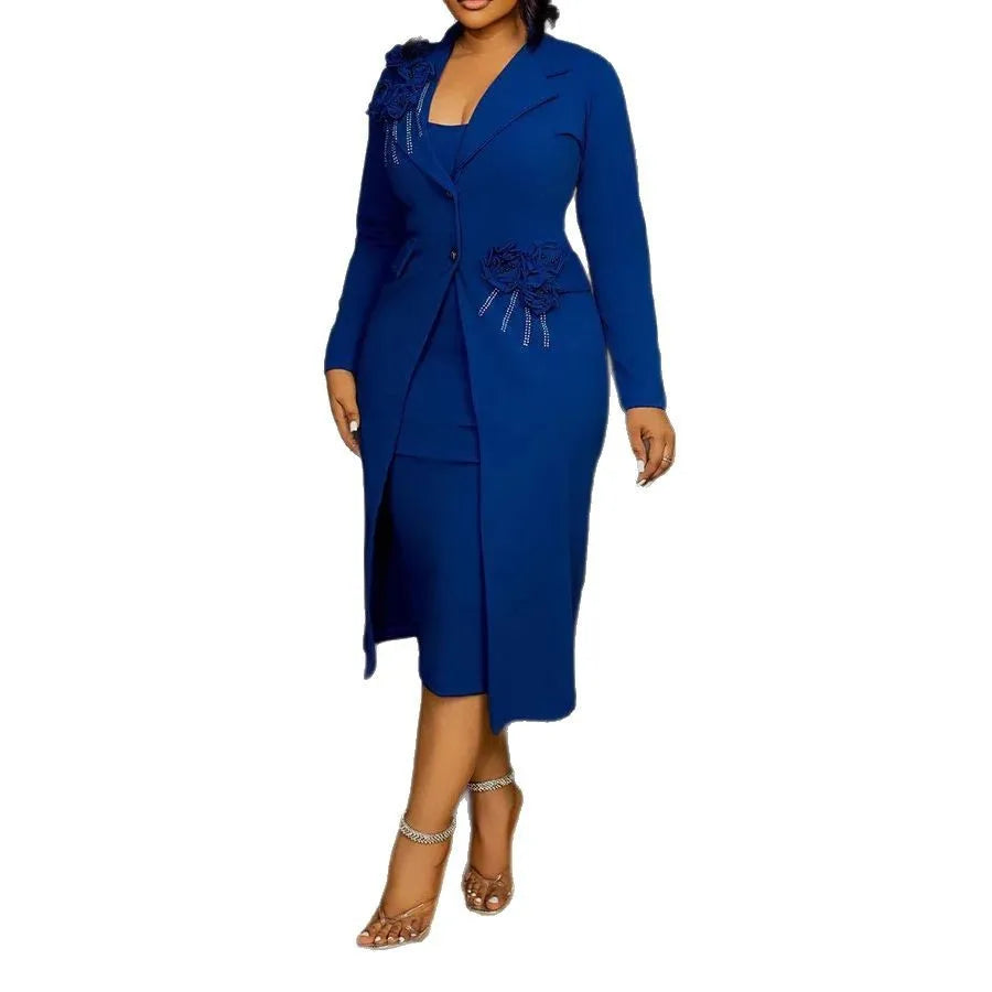 Women Dress Sets Two Pieces Set Matching Set Casual Elegant Flower V Neck
