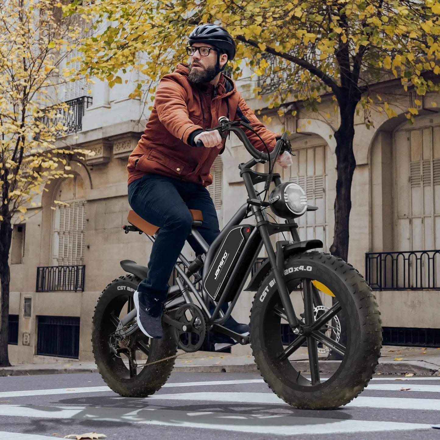 Electric Bike 30MPH 1000W Peak Motor Electric Bicycle Adult 20*4 Inch Fat Tire Full Suspension Mountain Snow E-bike Battery 48V