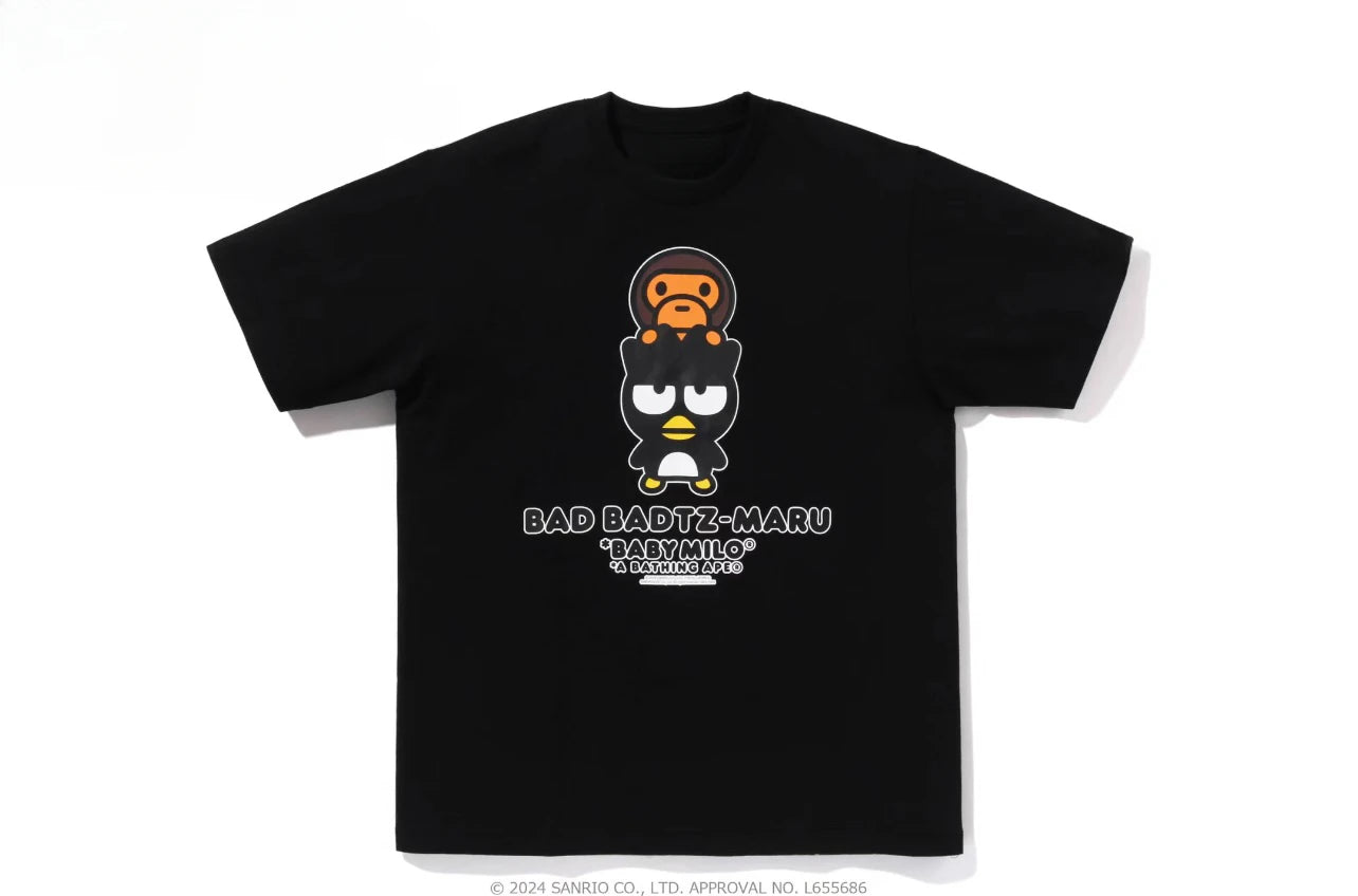 HelloKitty Sanlio Classic INS Letter Print Cotton Loose Male and Female Couple Short Sleeve T-shirt Is for Both Men and Women
