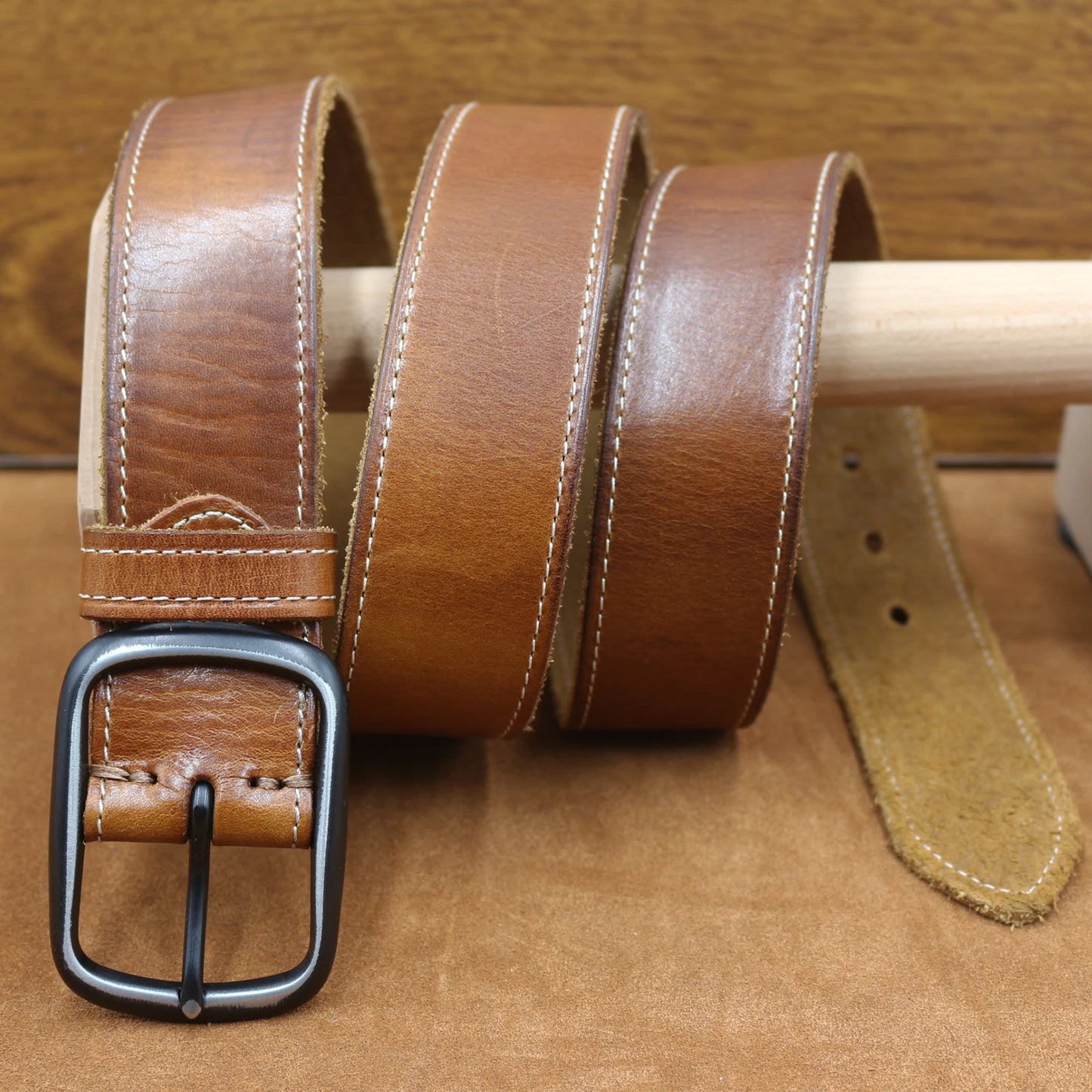 Natural cowhide belt for men's hard metal buckle soft original cowhide mens leather belt unique texture real leather jeans belt