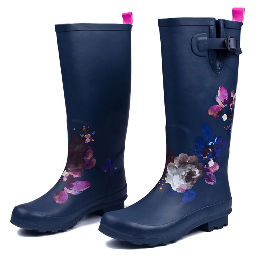 Fashionable Women's High Tube Rain Boots,