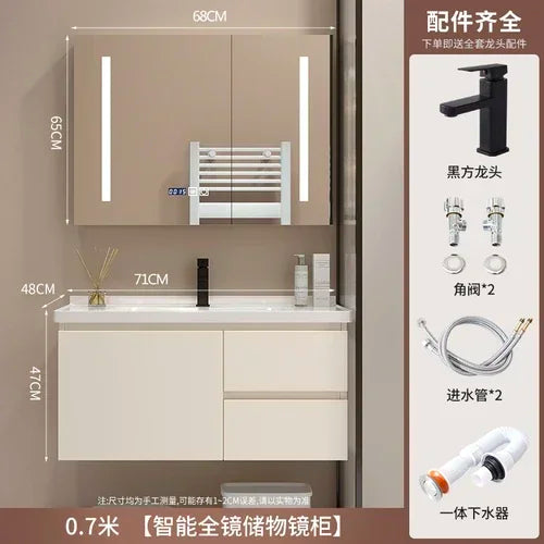 Show Service Bathroom Cabinet Jewelry Mirror Sink Makeup Washbasin Shelves Space Saving Ergonomic Vestidores Backyard Furniture