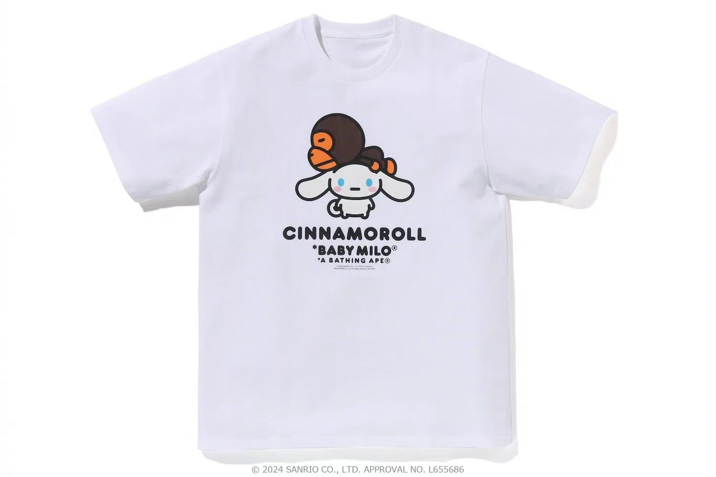 HelloKitty Sanlio Classic INS Letter Print Cotton Loose Male and Female Couple Short Sleeve T-shirt Is for Both Men and Women