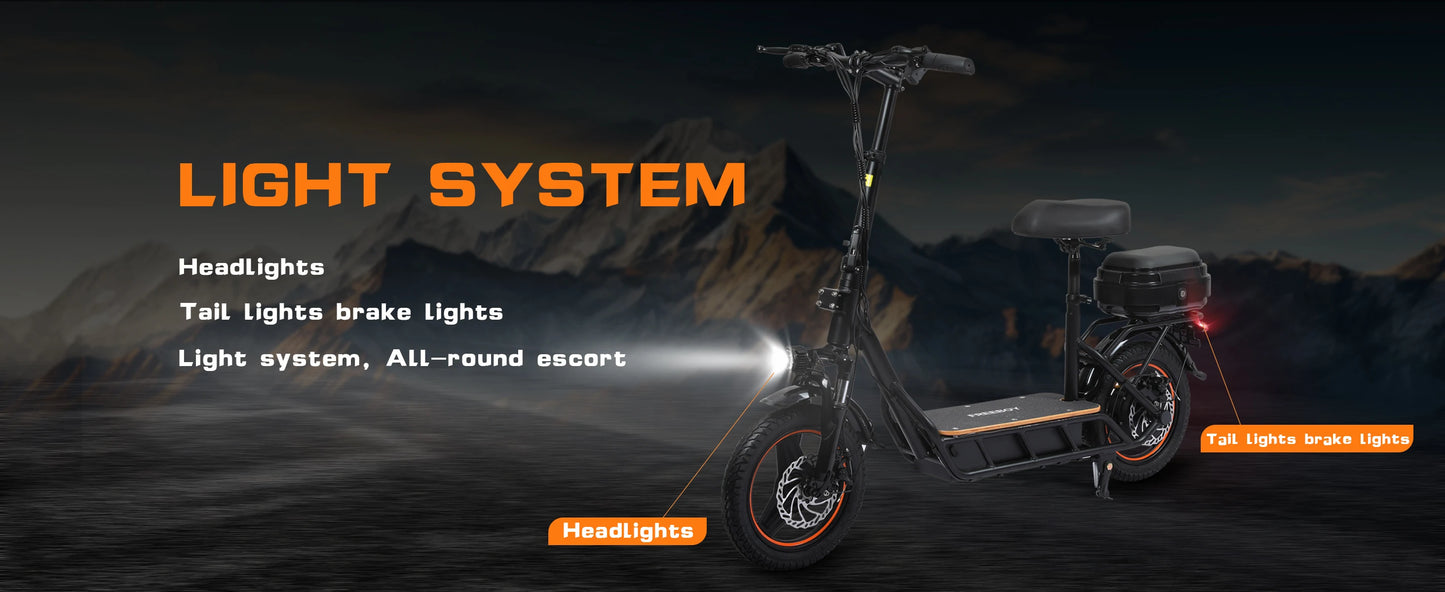 FREEBOY H14 ADULT ELECTRIC SCOOTER 750W MOTOR 48V 18AH FOLDING ELECTRIC SCOOTER 14 INCH TIRE CITY ELECTRIC SCOOTER