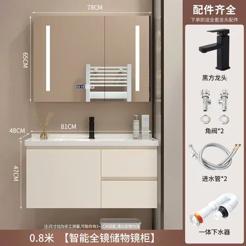 Show Service Bathroom Cabinet Jewelry Mirror Sink Makeup Washbasin Shelves Space Saving Ergonomic Vestidores Backyard Furniture