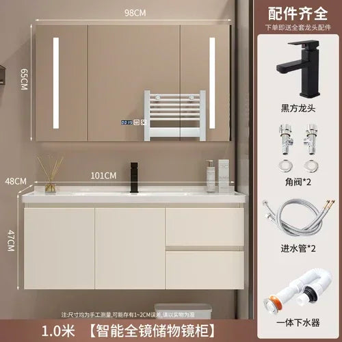 Show Service Bathroom Cabinet Jewelry Mirror Sink Makeup Washbasin Shelves Space Saving Ergonomic Vestidores Backyard Furniture