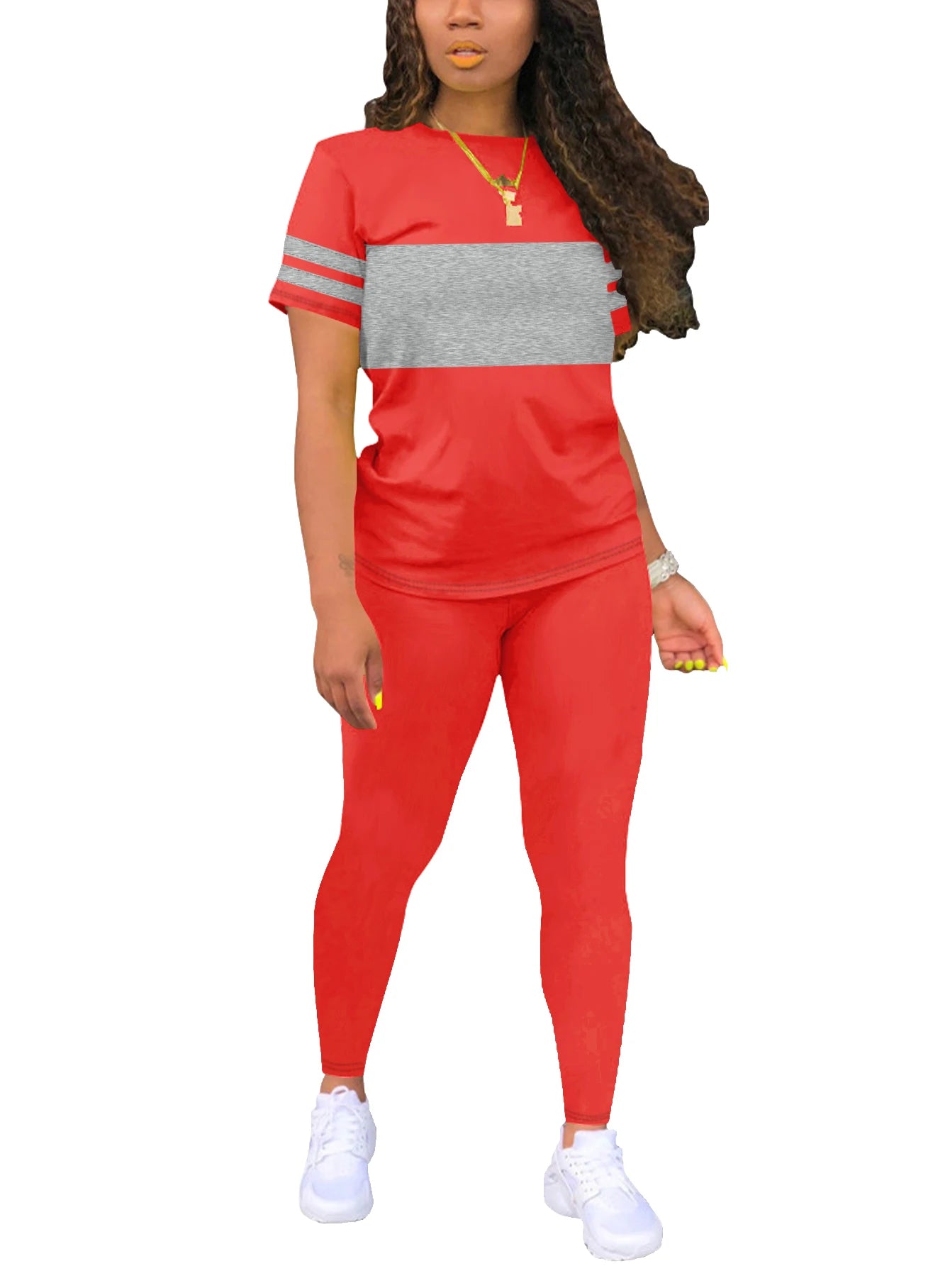 Women's Summer Casual Set Fashionable Comfortable Ensemble Ladies Clothing Outfit