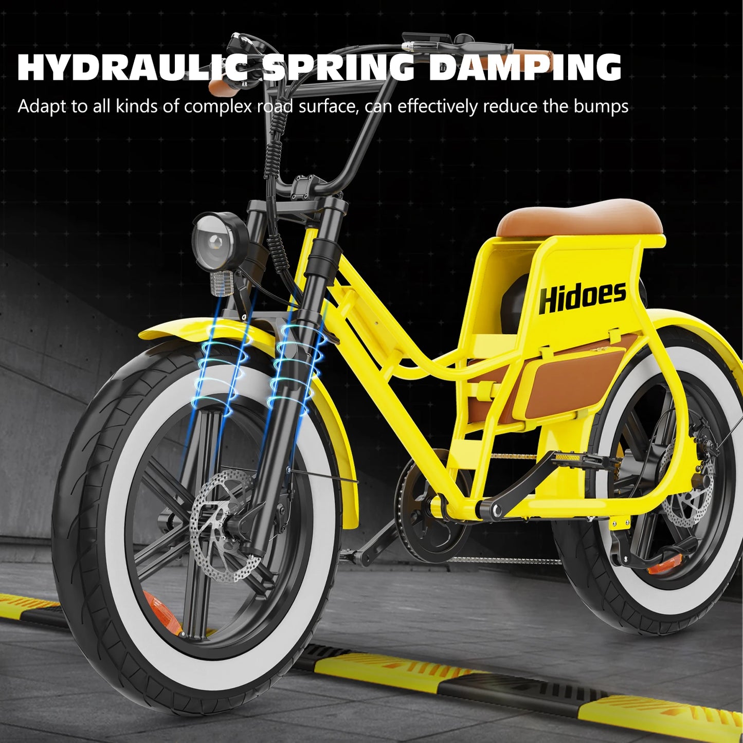 Hidoes C8 E-bike 700W Motor 48V17AH Lithium Battery Electric Bike Adult 20*4 Inch Off-road Fat Tire All-terrain Electric Bicycle