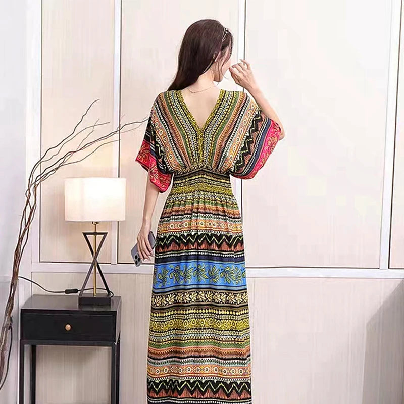 Elegant Sweet Bohemian Style V-neck