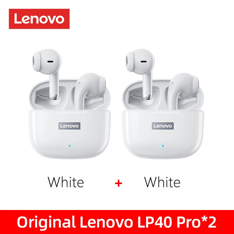 100%Original Lenovo LP40 Pro TWS Earphones Wireless Bluetooth 5.1 Sport Noise Reduction Headphones Touch Control 250mAH 2022 New