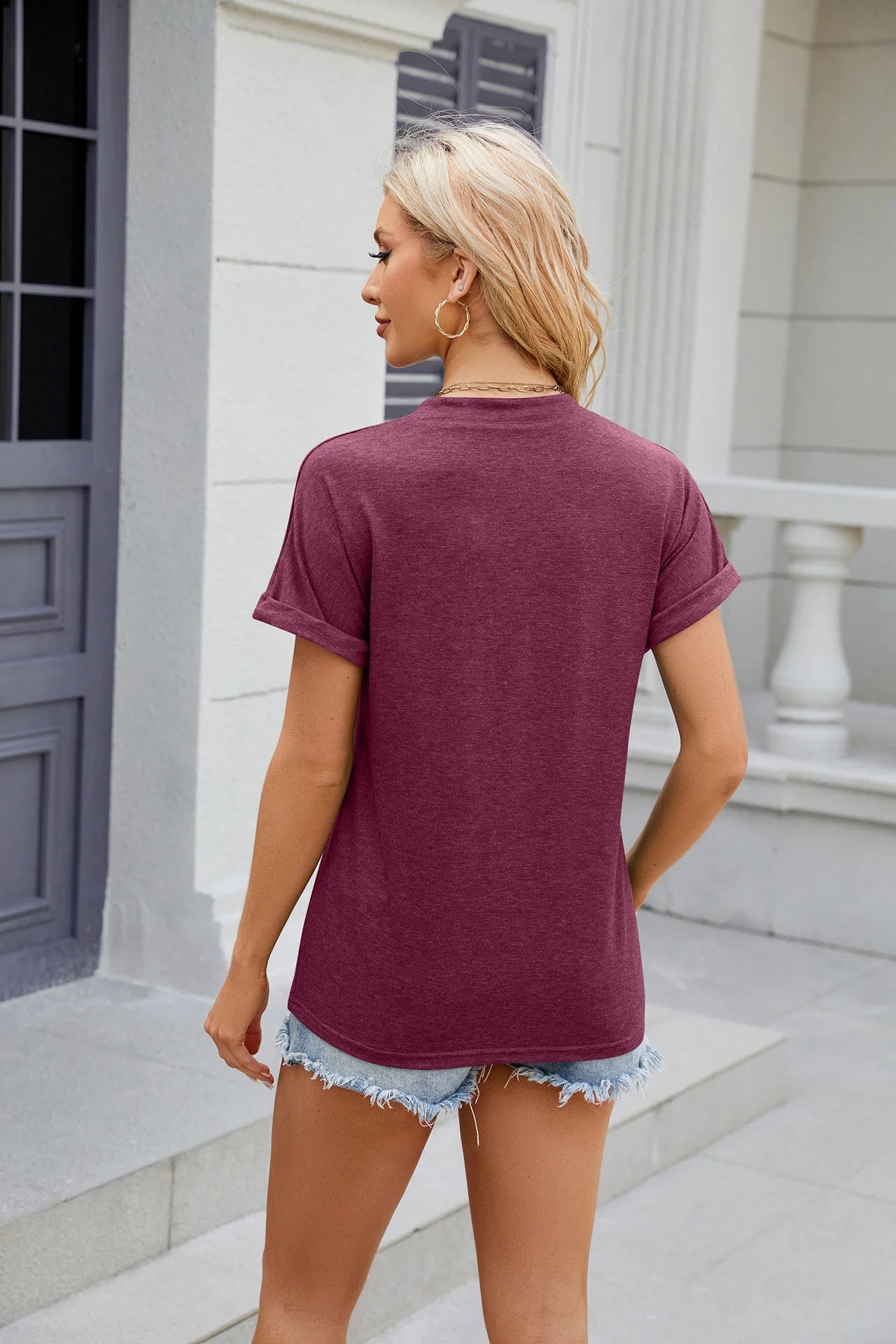 Summer Elegant Casual Shirt Fashion Button V Neck Short Sleeve Tops Solid Tunics Women'S Shirts Vintage Harajuku Lady Blouses