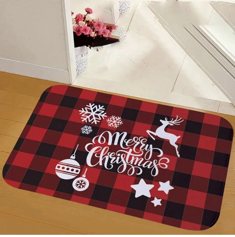 Christmas Door Mat Santa Claus Outdoor Carpet Merry Christmas Decorations Home Navidad Xmas Ornament New Year 2026 Decoration