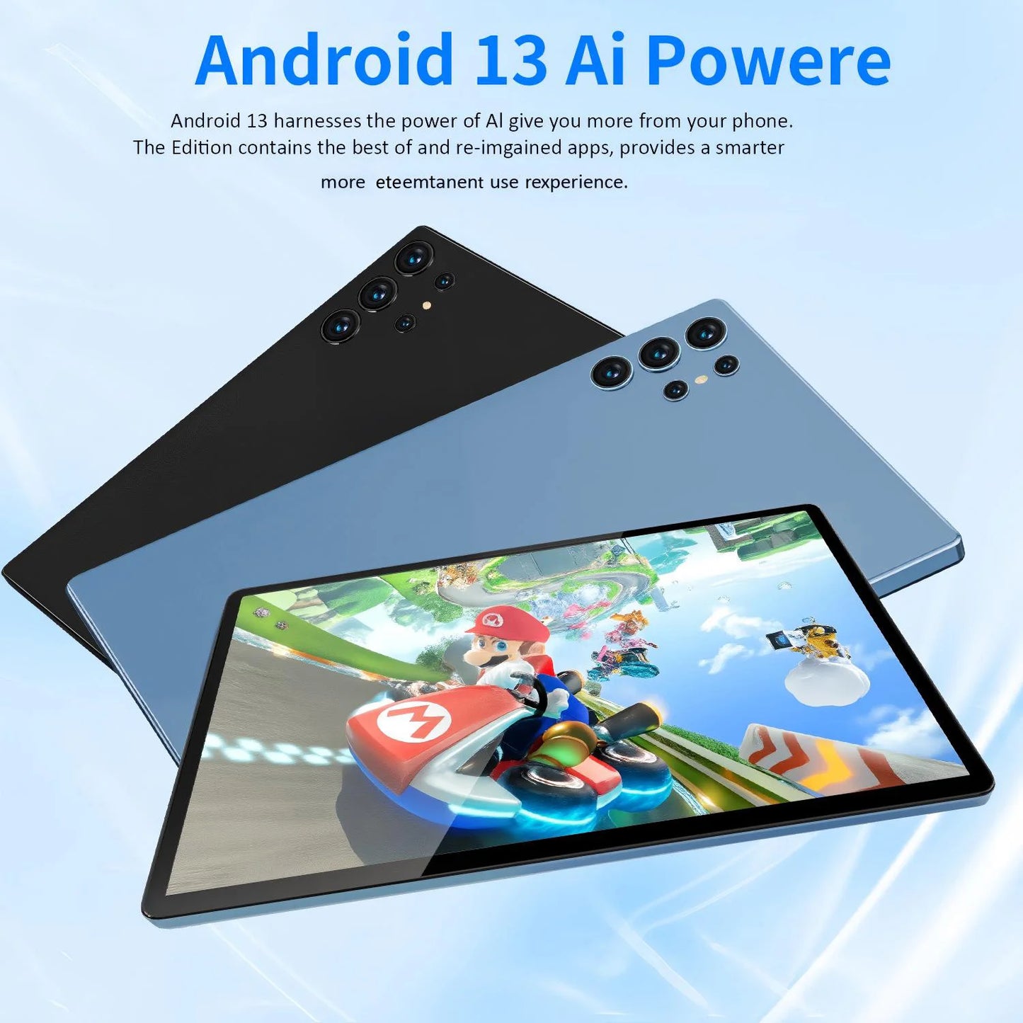 2025 New 10.1 Inch Android Tablet HD Display Octa Core 4GB RAM 64GB ROM Dual SIM WiFi Bluetooth Google Play Tablet PC