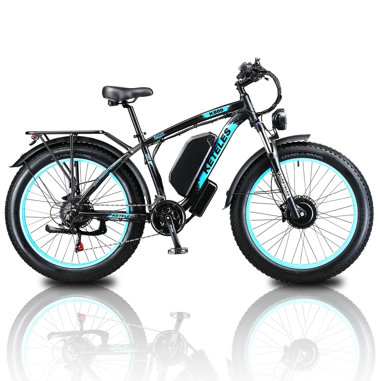 Electric Bike 2000W Dual Motor 48V23AH Lithium Battery E Bike Hydraulic Disc Brake 26 Inch All-terrain Fat Tire Electric Bicycle