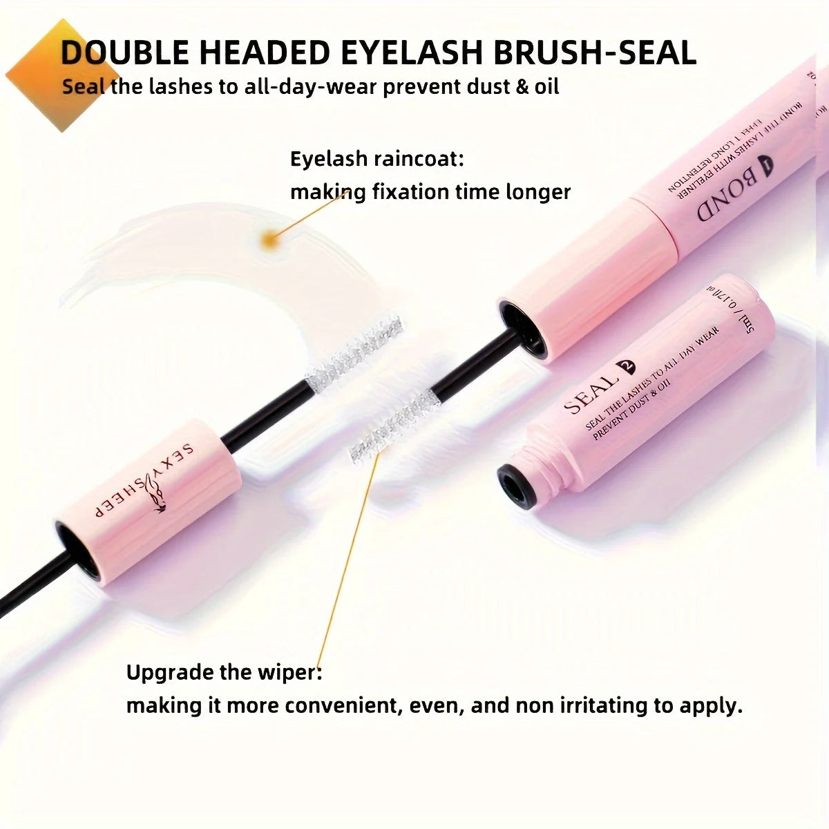 ISEEN Eyelash Bond & Seal 10ml Eyelash Glue Remover 5ml Eyelash Curler Eyelash Brush Tweezer Kit Makeup