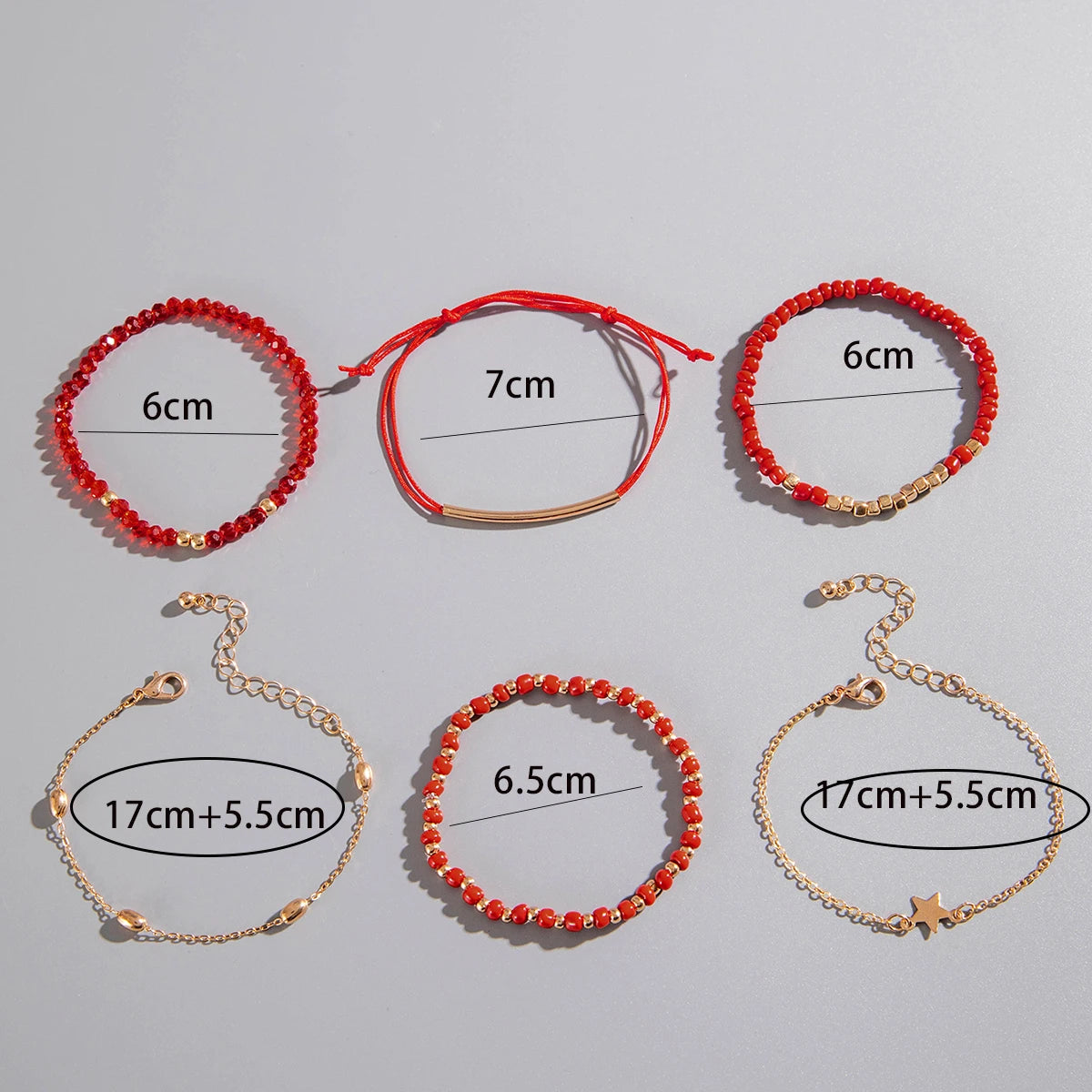 Tocona Fashionable Black Crystal Bracelets Luxury Weave Rice Bead Hand Chain Stars Decorate Jewelry Women Sets Gift 27978