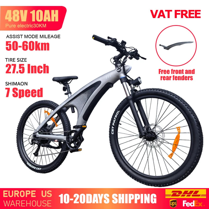 HUANCI Q5 electric bike Mountain electric e bike adults 48V 20AH Electric bike 27.5 Inch electric bikes ebike electric bicycle