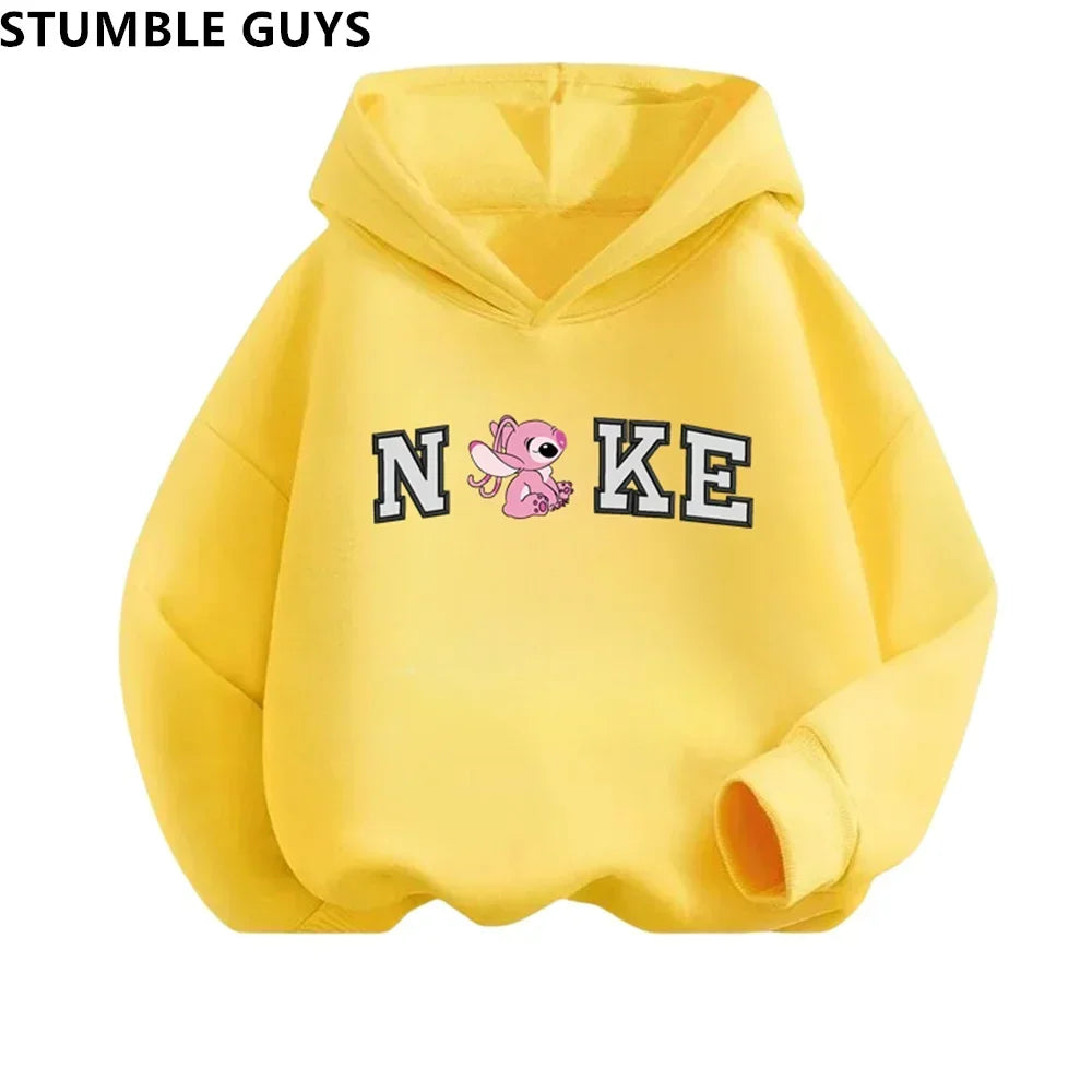 Children's Clothing Stitch Hoodie Set Boys Girls Casual Long-sleeved Sweatshirts Tops2-13 Years Old Kids Casual Trucksuit