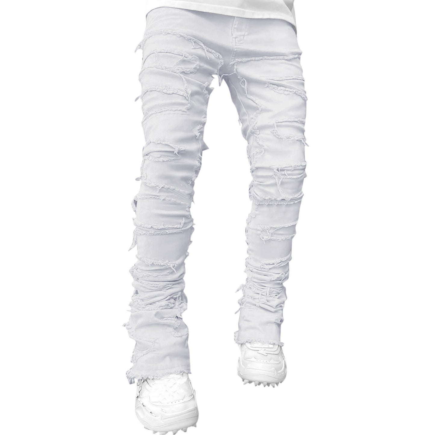 Men Casual Tassels Multi Pocket Cargo Pants