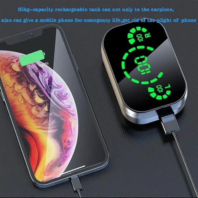 Long Playtime Touch Control True Wireless Earbuds/Headphones Bluetooth YD03, LED Charging Case, Bluetooth 5.3