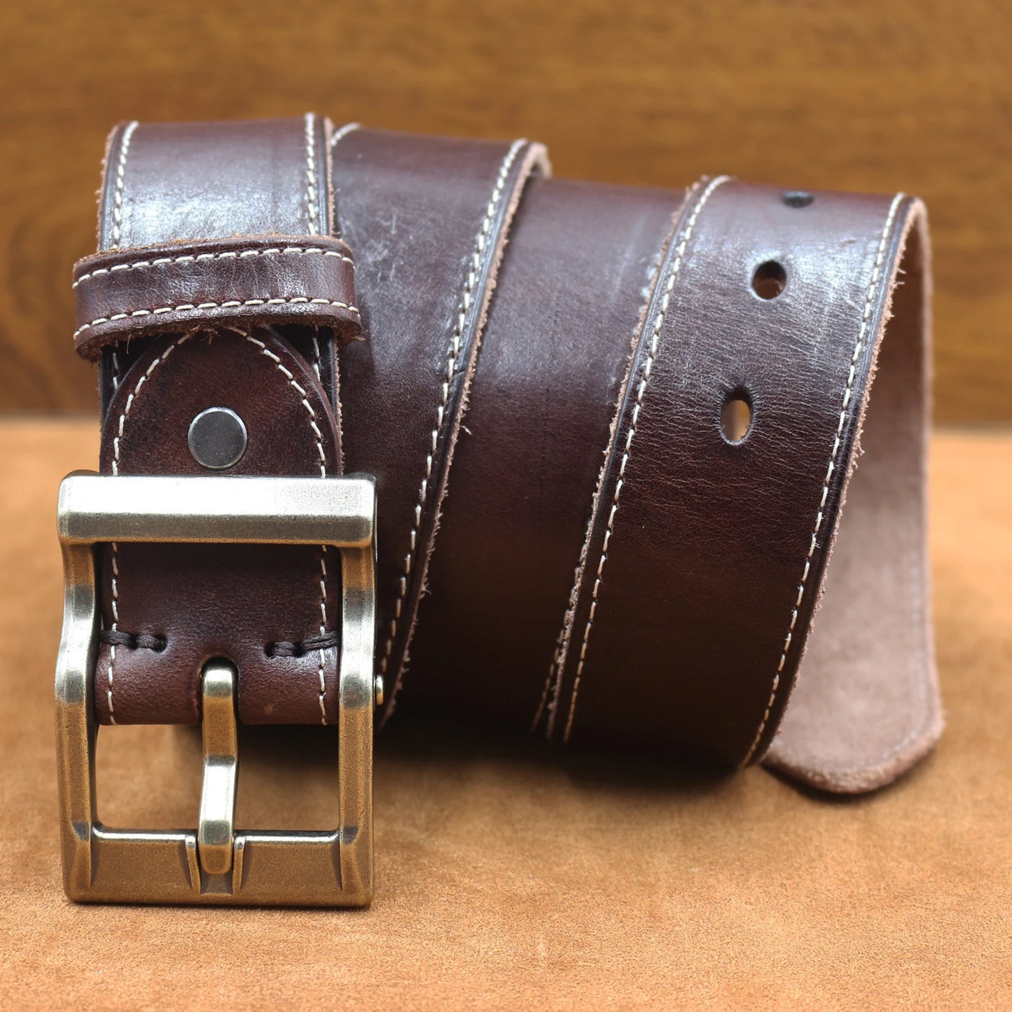 Natural cowhide belt for men's hard metal buckle soft original cowhide mens leather belt unique texture real leather jeans belt