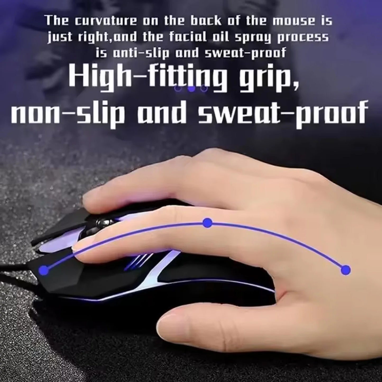 New English Arabic Numerals Wired Keyboard and Mouse Set Ergonomic For Both Gaming And Office Use Gaming Keyboard And Mouse