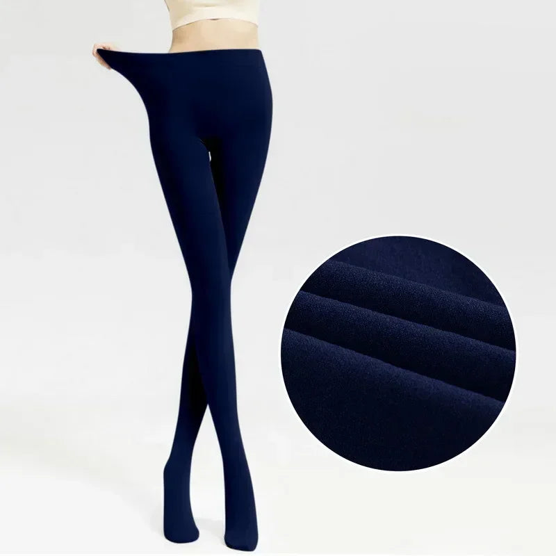 Women's Thermal Winter Tights Fleece Lined Sheer Velvet Pantyhose Thick Warm Leggings with Plush Inner Layer