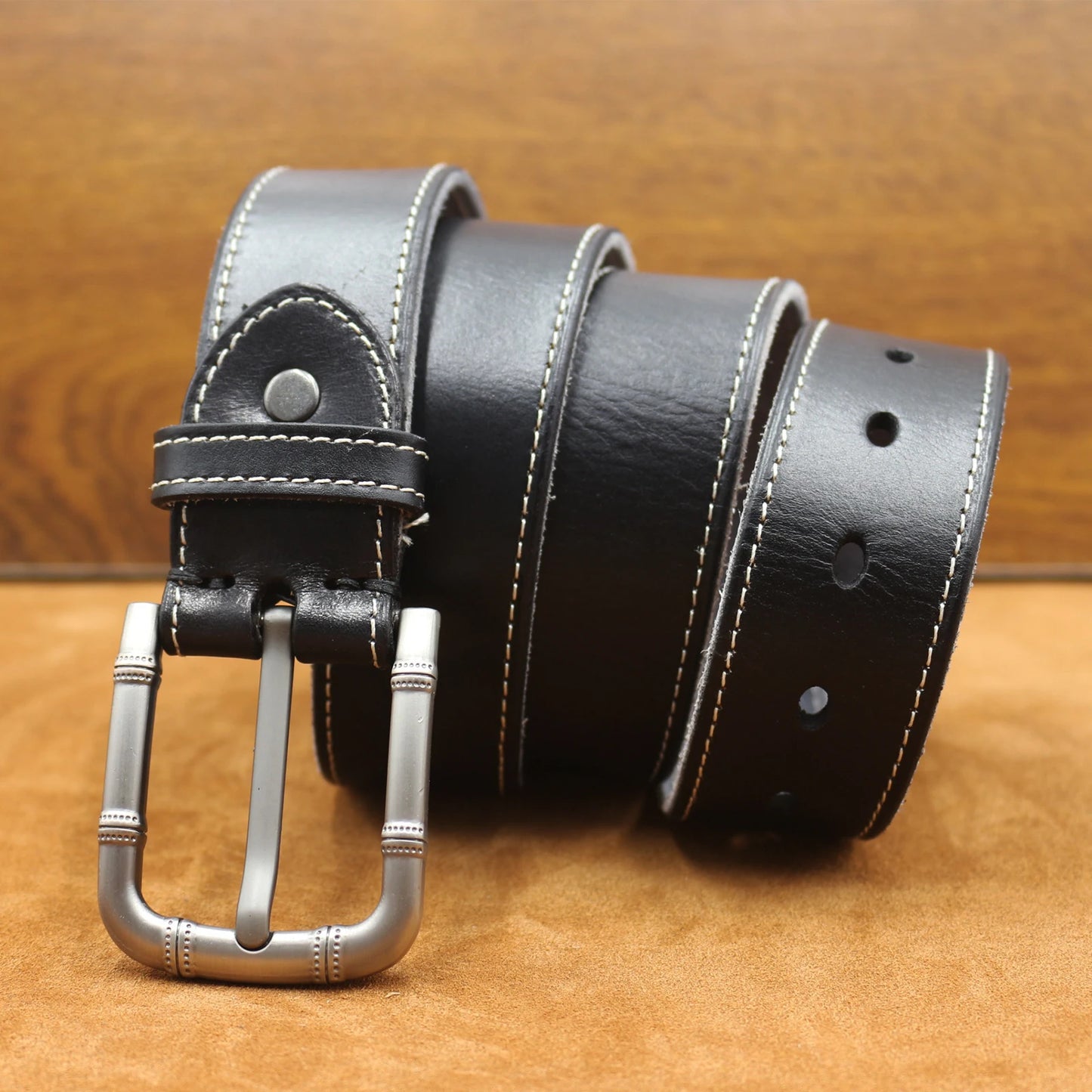 Natural cowhide belt for men's hard metal buckle soft original cowhide mens leather belt unique texture real leather jeans belt
